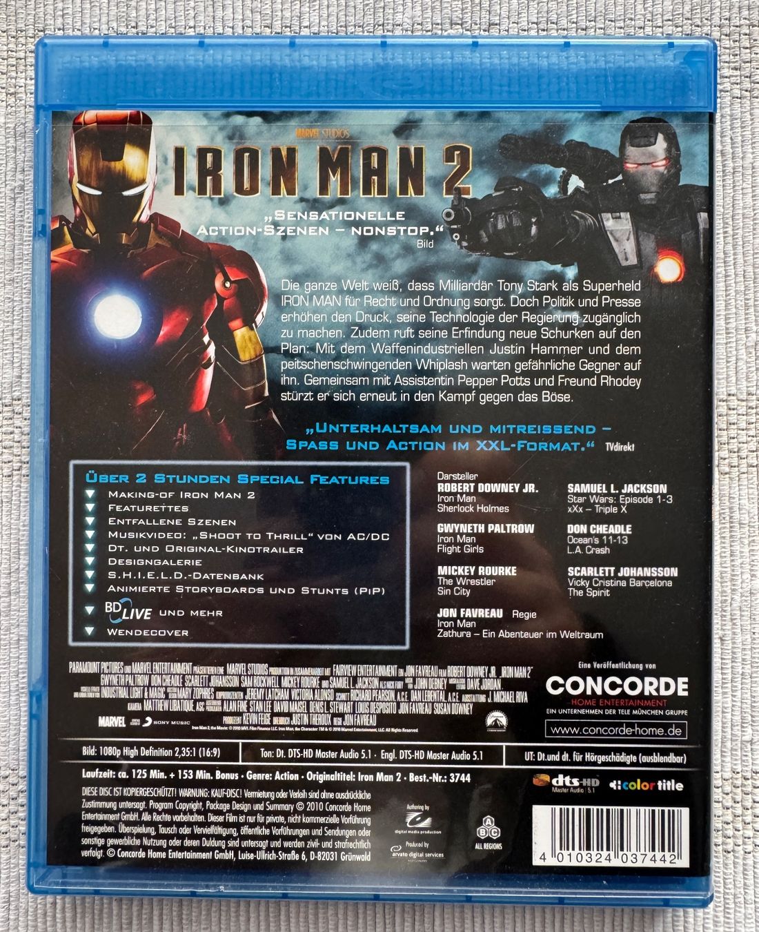 Tutti i DVDs: Iron Man 2 [Blu-ray] – Usato da Arbon venduto da drs64 1