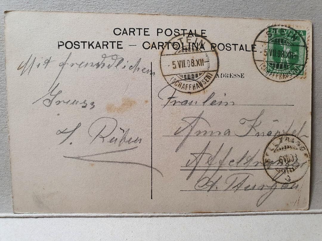 Cartoline postali: STEIN AM RHEIN  -  Rathaus  -  1908 – Usato da Delémont venduto da Domdom1 1