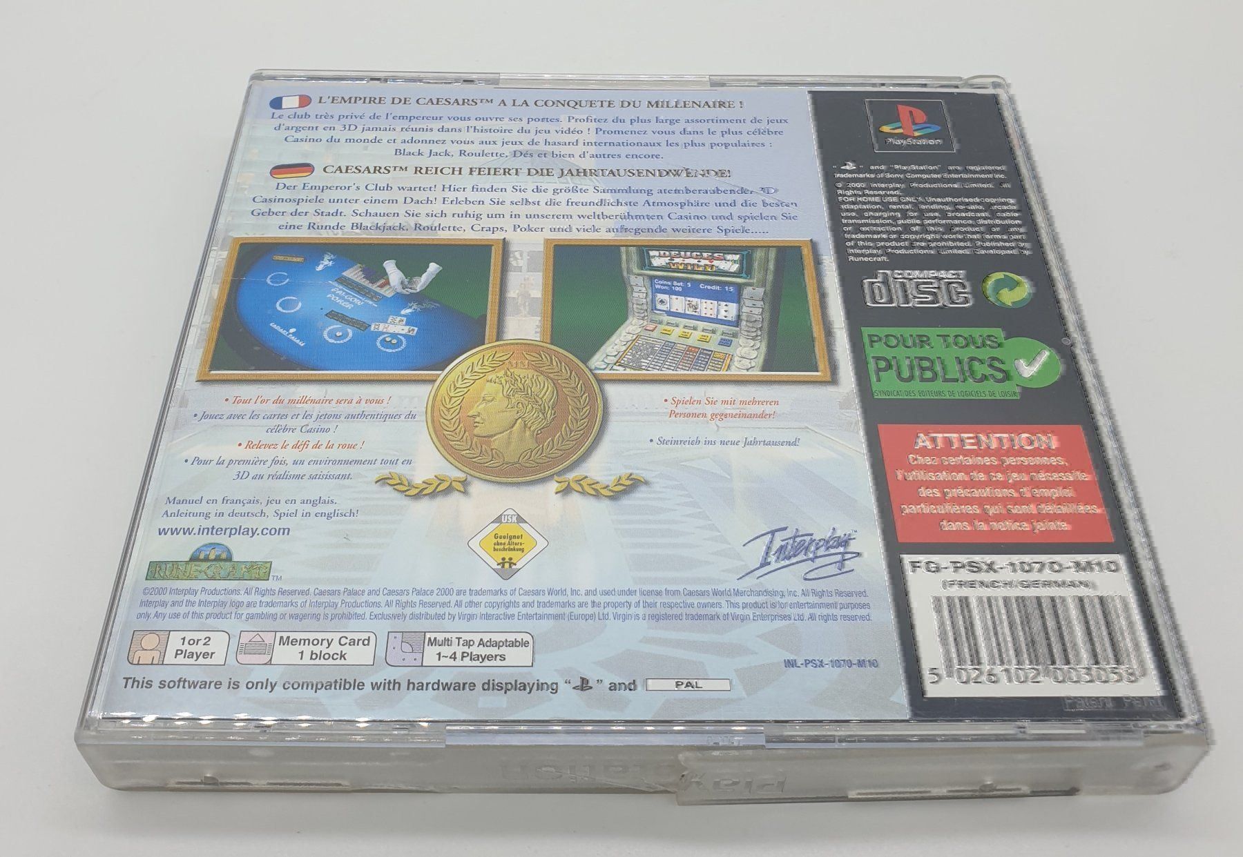 Sony Giochi: Caesars Palace 2000 PS1 – Usato da Genève venduto da Cardtreasure 2