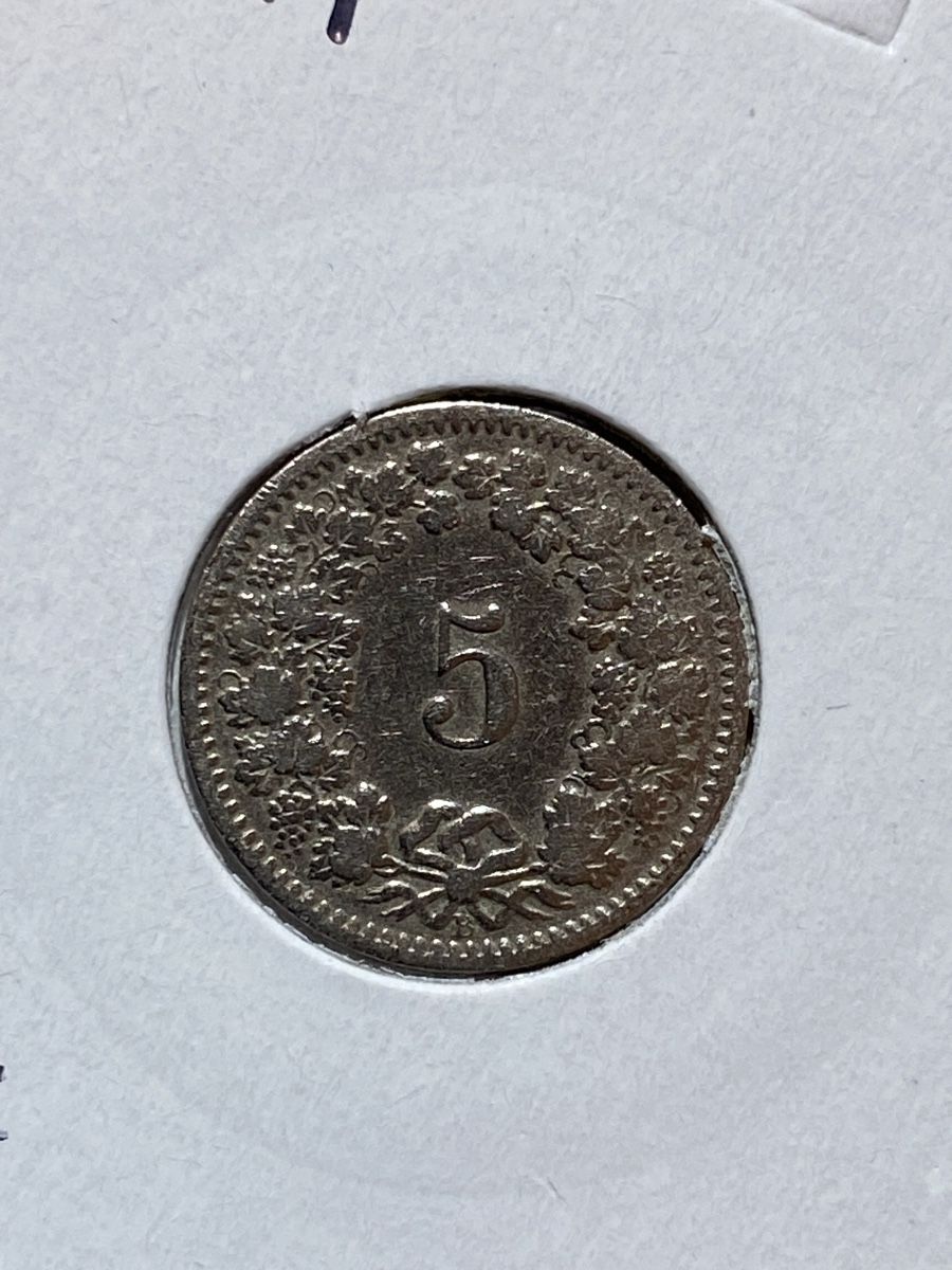 Tutti le monete: Suisse - 5 centimes - 1914 – Usato da Payerne venduto da Mike1682