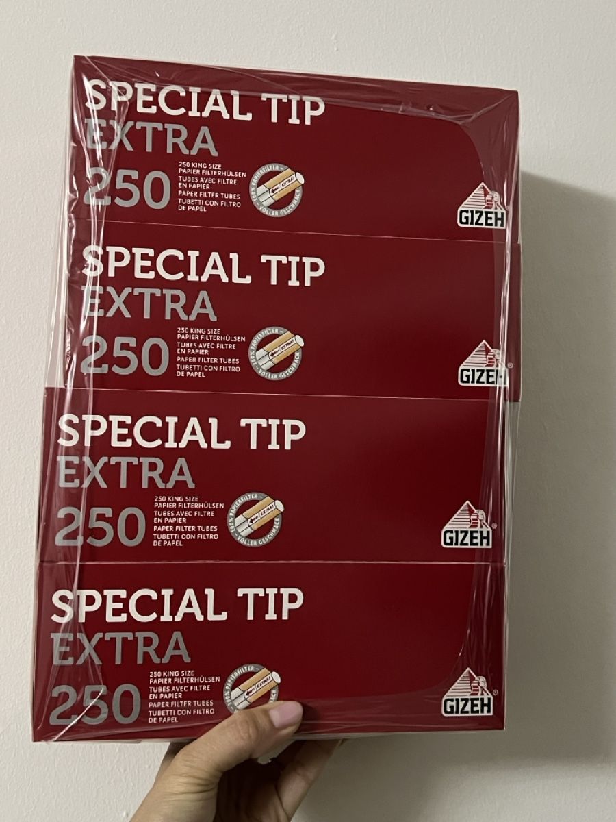 Altri Prodotti per fumatori: Gizeh Special Tip Extra Filterhülsen 250 Stück – Nuovo e nell'imballaggio originale da Knonau venduto da Gysii
