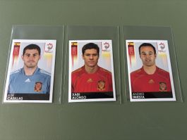 Casillas/Alonso/Iniesta panini EM 2008