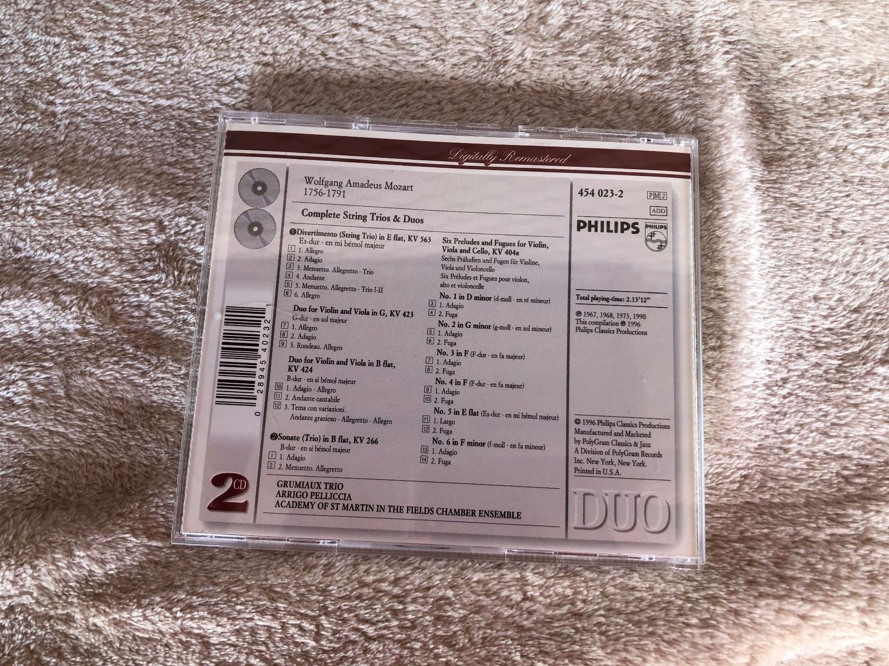 CD: Mozart: Complete String Trios & Duos (2 CDs) – Usato da Schübelbach venduto da Dolly990_2 3