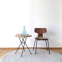 Beistelltisch/Klapptisch/Rattan-Tisch aus den 60er Jahren