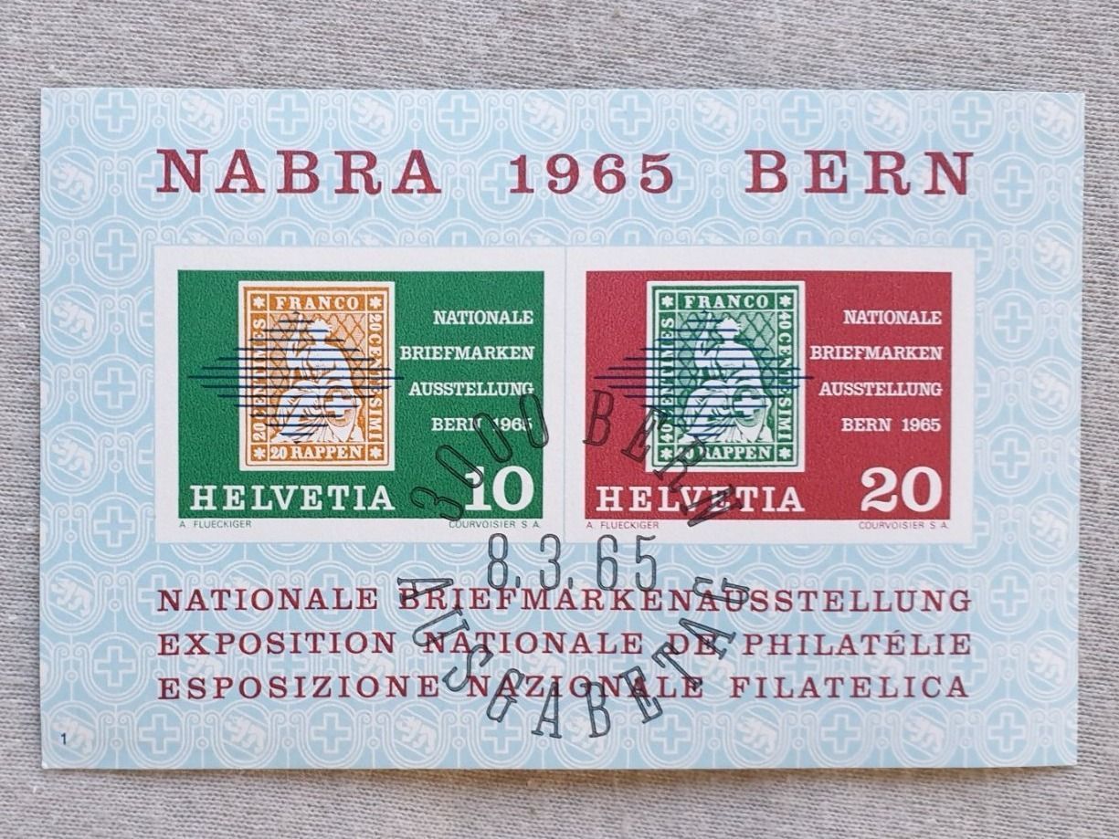 Tutti i francobolli: (393) NABRA 1965 BERN – Usato da Schwarzhäusern venduto da Inot3