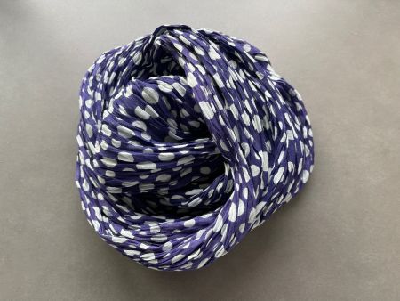 BLAUVIOLETTER TUPFEN  SCHAL - FABRIKNEU
