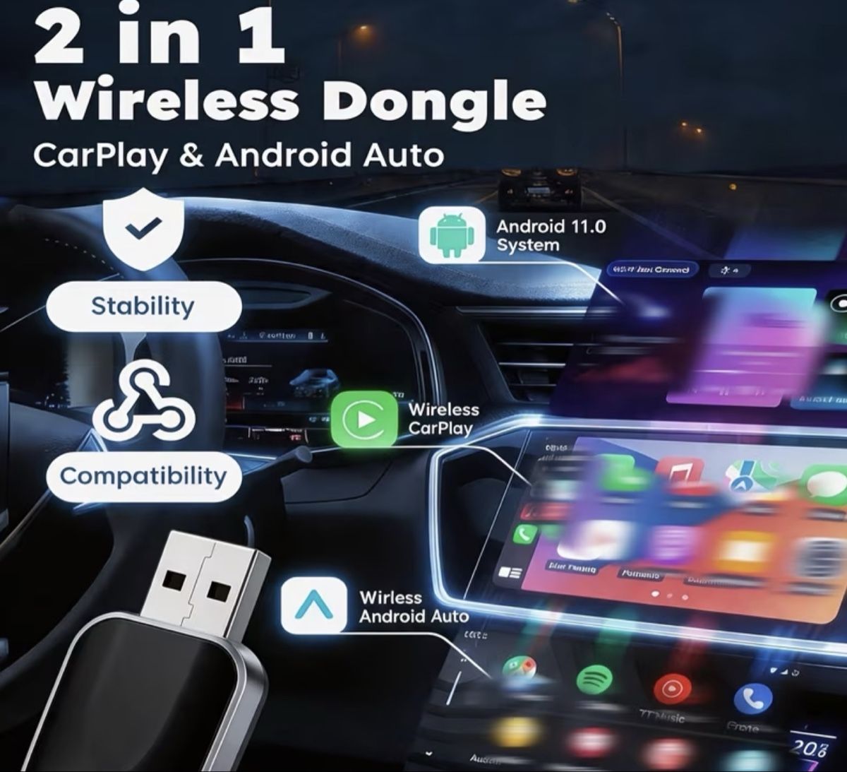Unità & Adattatore: 2in1 Wireless Dongle CarPlay Android Auto neu – Nuovo e nell'imballaggio originale da Zauggenried venduto da Mr-Jackman 1