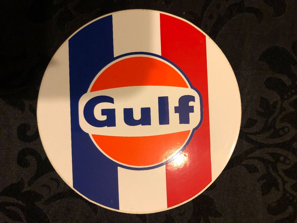 Gulf racing tankstelle classic werbung reklame öl benzin 1