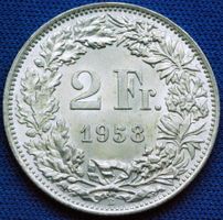 Silberner 2.- Jg. 1958 in schönem Zustand