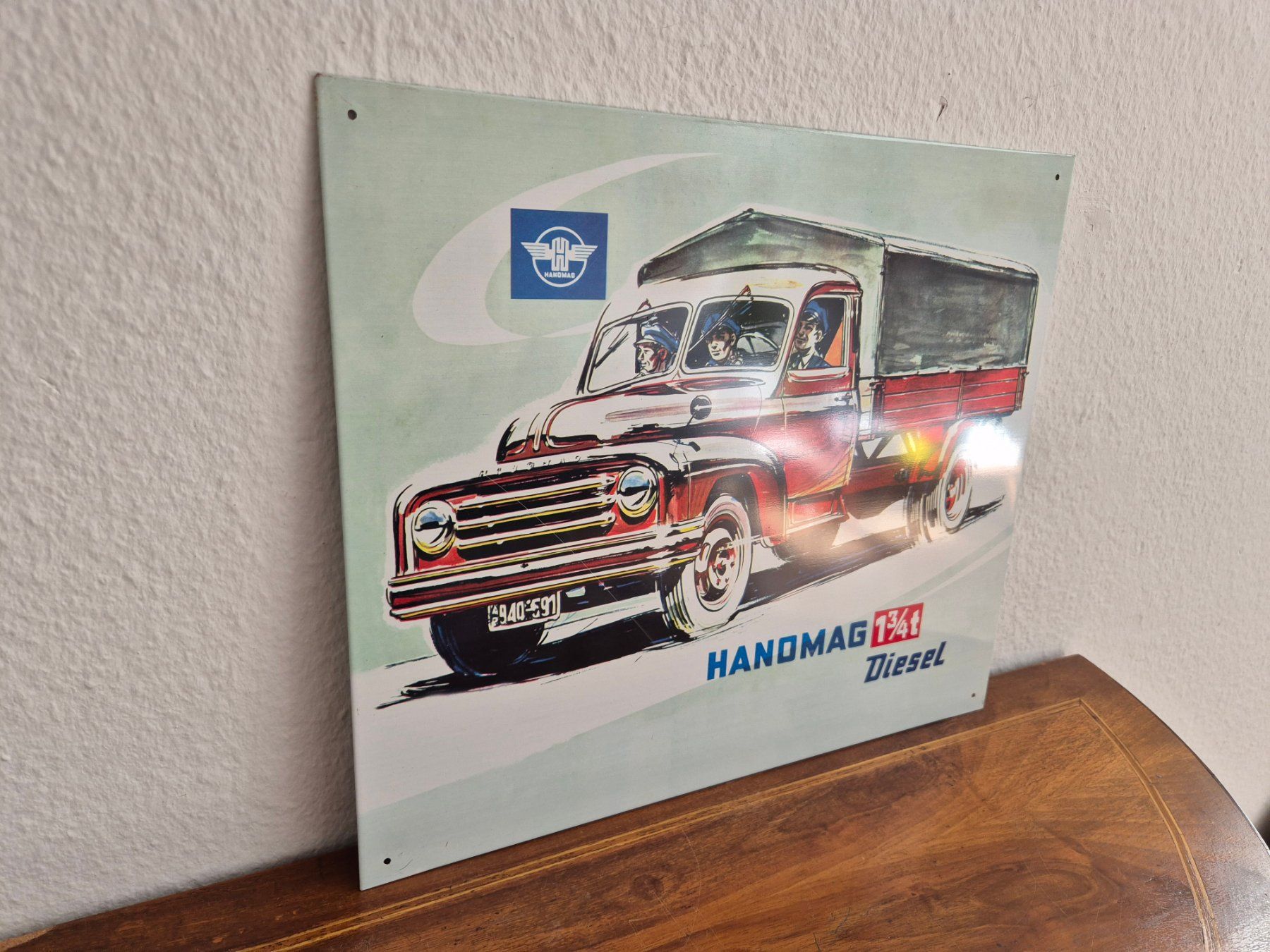 Hanomag Insegne: Blechschild Hanomag Diesel Oldtimer Schild Blech Reklame – Usato da Schaffhausen venduto da pfanis09 4