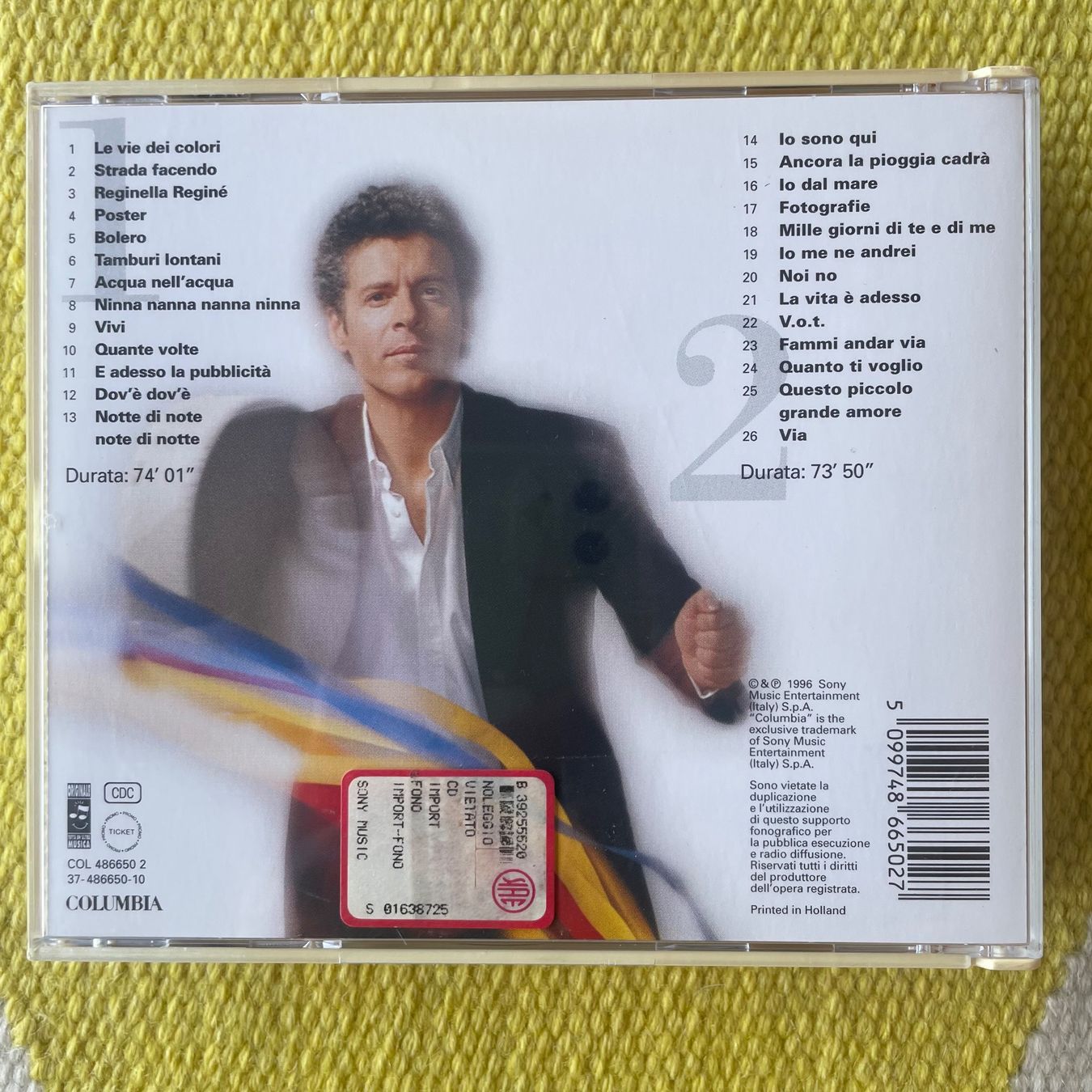 CD: CLAUDIO BAGLIONI-2CD ATTORI E SPETTATORI – Usato da Rorschacherberg venduto da CD-Roli 1