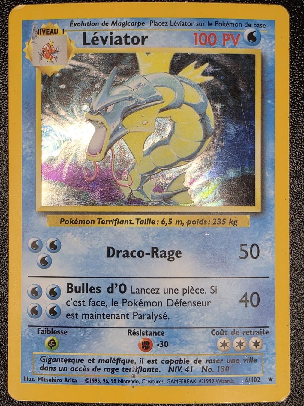 Pokémon Sammelbilder & Trading cards: Léviator Base Set 6/102 Française Holo Wizards – Gebraucht aus Thierrens von Pipito93