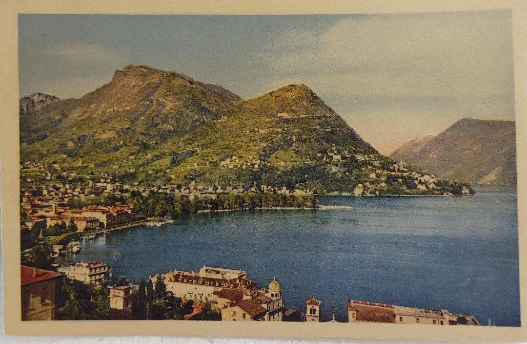 Ansichtskarten: LUGANO   e  Monte  Bré – Gebraucht aus Delémont von Domdom1