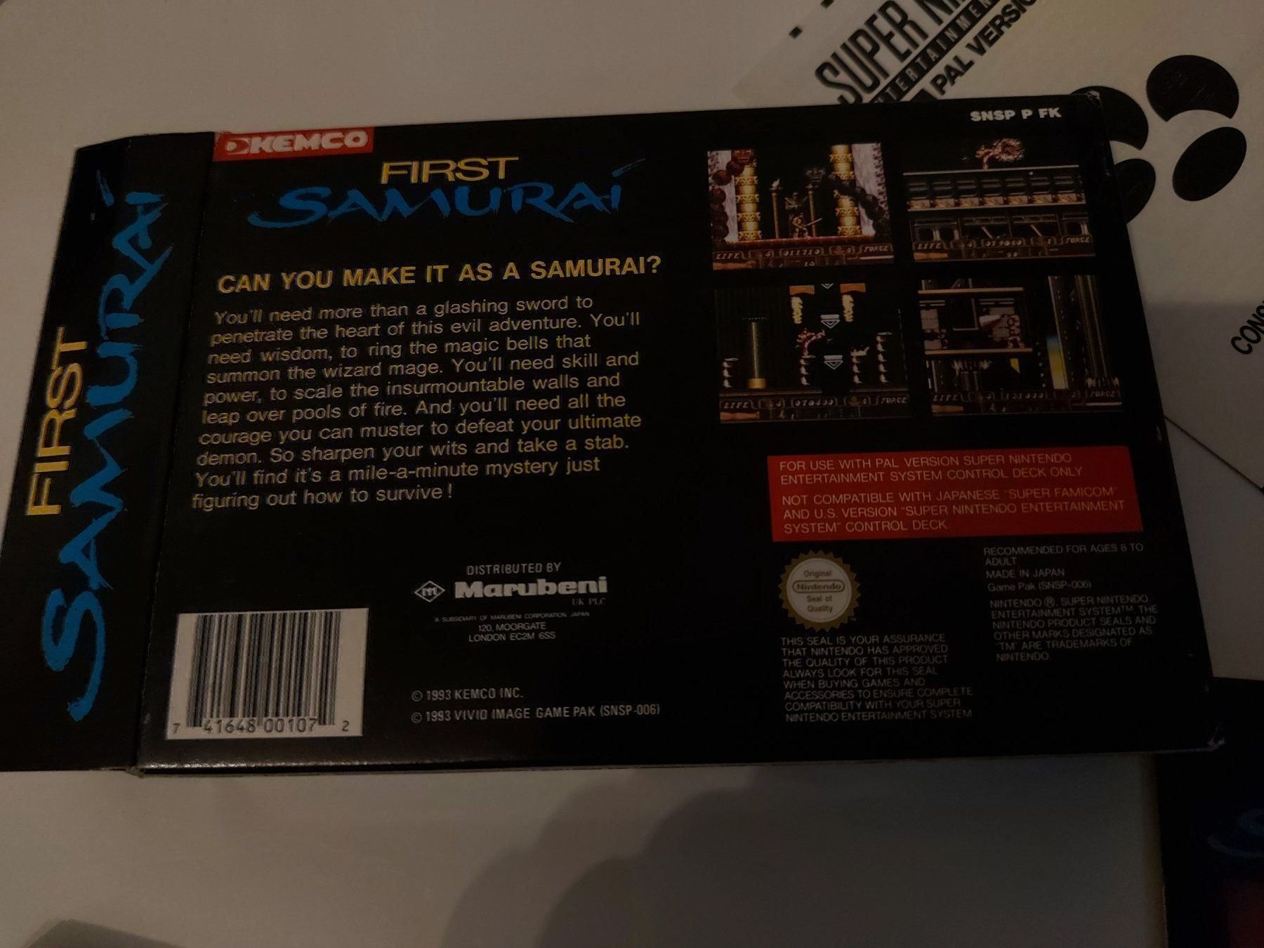 Nintendo Giochi: First Samurai Super Nintendo SNES OVP – Usato da Aarau venduto da Kaesekuchen2000 3
