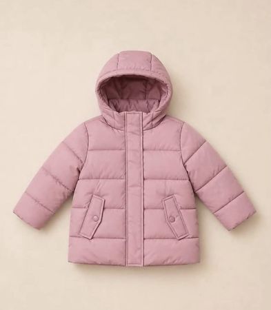 Kinder Winterjacke mit Kapuze rosa Gr. 122/128