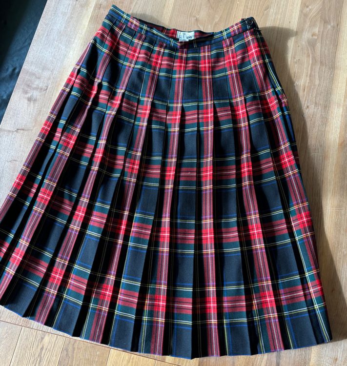 Mädchen Rock Flanell Karomuster - Ballonform Mit Teddy Motiv