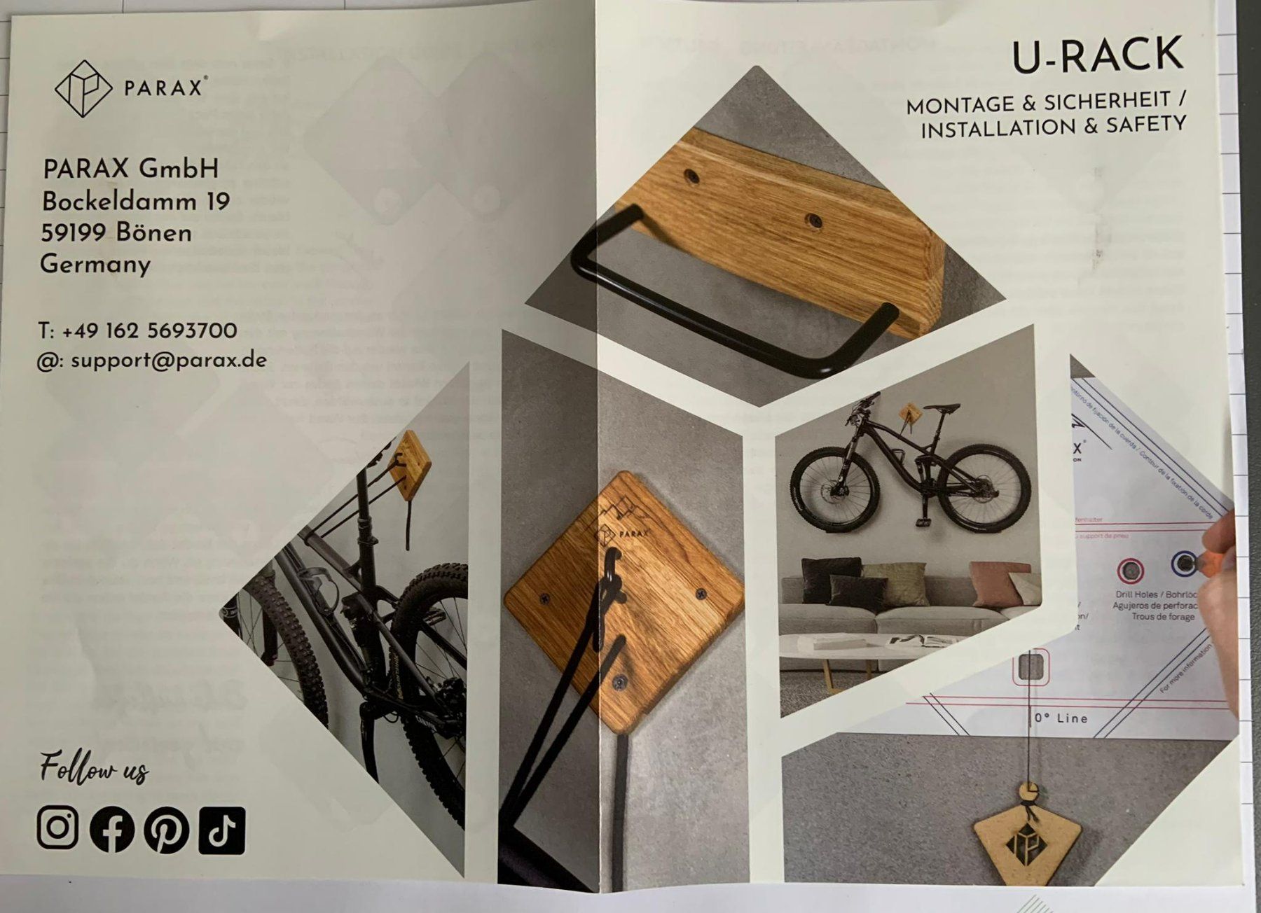 Supporti per biciclette: Velo Wandhalterung PARAX – Usato da Volketswil venduto da casertana