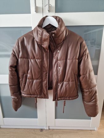 FB Sister Winter Jacke, Gr. S, Kunstleder, Braun, Top!