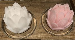 Kerzenset Lotusblüte Hand gemacht