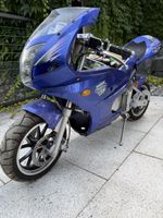 Pocket Bike Mini GP Rennmotorrad 2-Takt Benzin Blau
