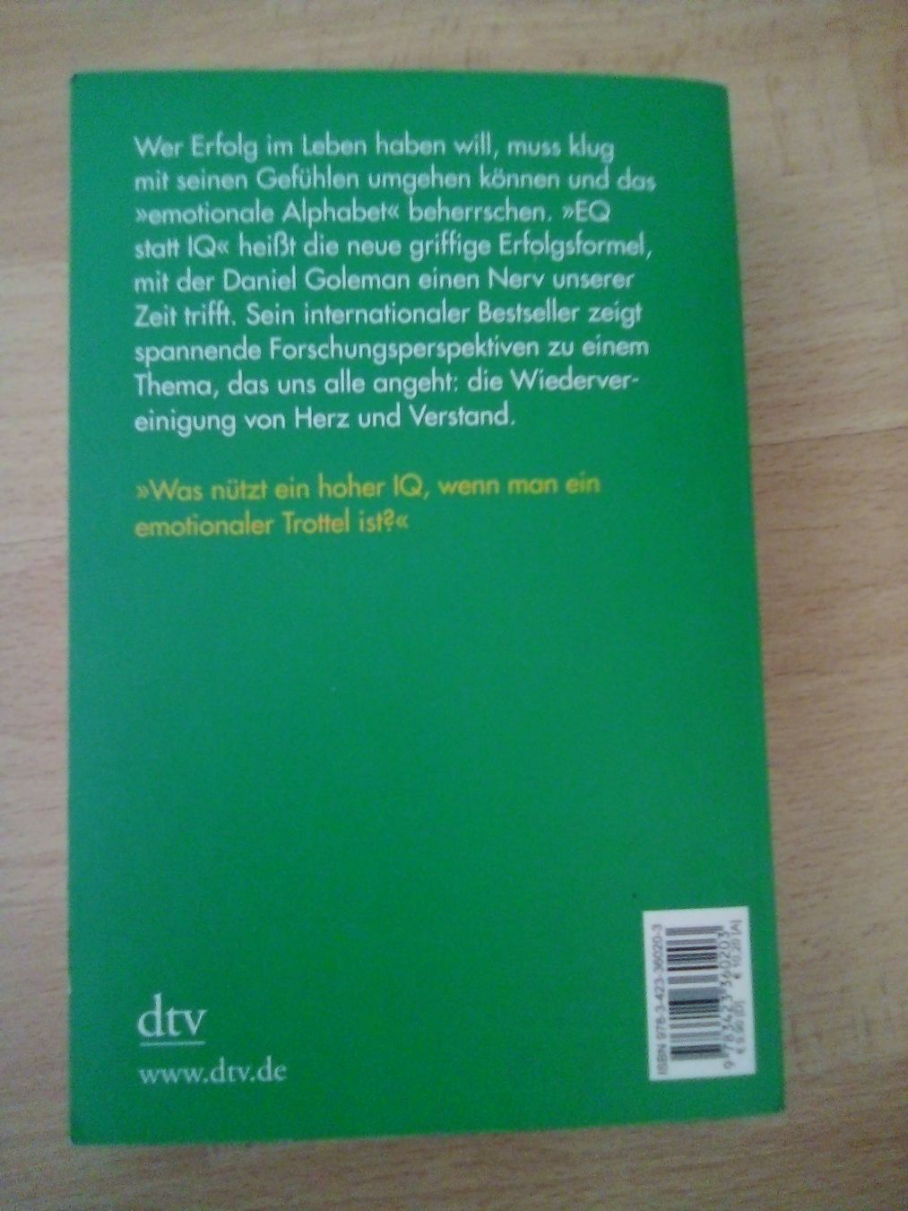 Libri: EQ Emotionale Intelligenz Daniel Goleman – Usato da Winterthur venduto da Colonica 1