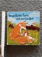 Kinderbuch mit innenteil: wenn kleine Tiere sich verstecken