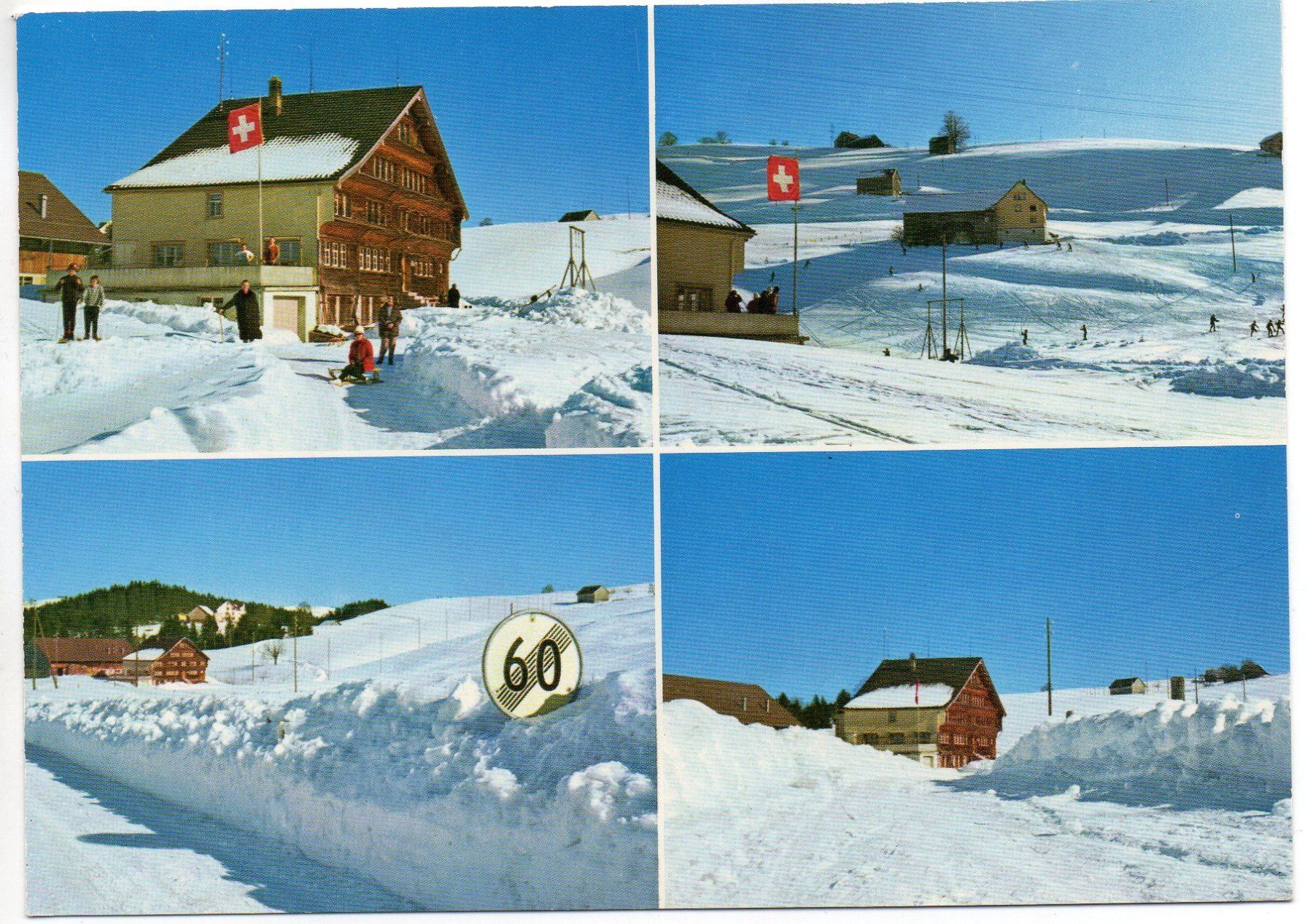 Ansichtskarten: BÄCHLI Hemberg - Pension Frohheim - Skilift – Neu (gemäss Beschreibung) aus Jona von philajona