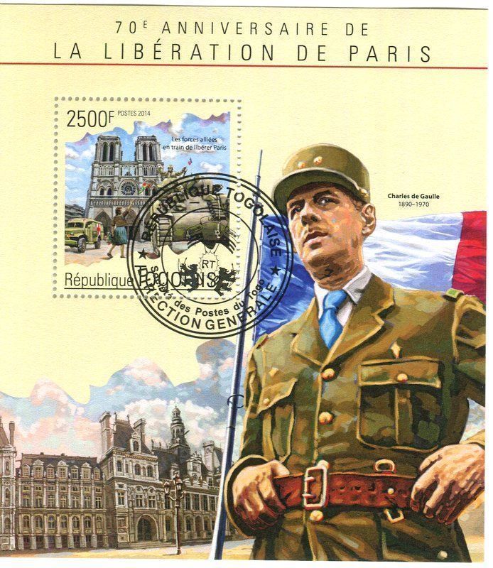 Tutti i francobolli: Block "Charles de Gaulle". Togo – Nuovo e nell'imballaggio originale da Basel venduto da Butsch5