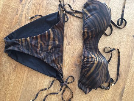 Bikini Tigre Calzedonia con laccetti taglia unica nuovo