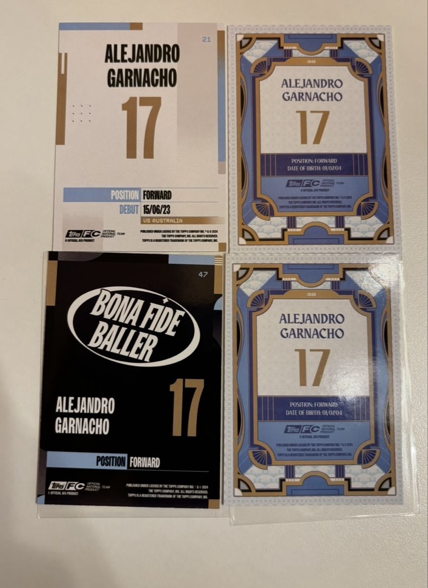 Topps Sammelbilder & Trading cards: Topps 4x Alejandro Garnacho Argentina Team Set – Neu (gemäss Beschreibung) aus Aarberg von gocardz.shop 1