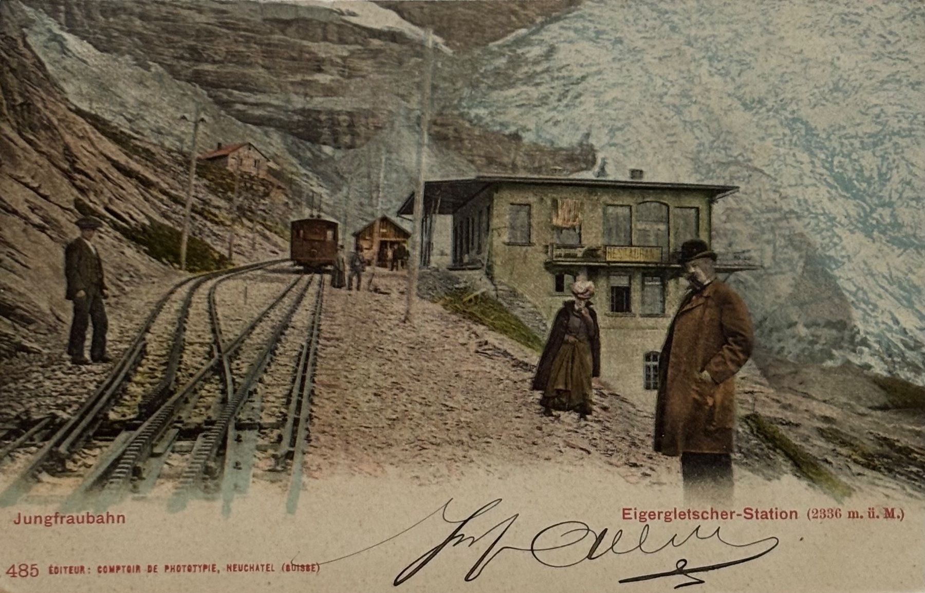 Cartes postales: Jungfraubahn, Eigergletscher Station, Bahnpost, 1902 – D'occasion à Frauenfeld par Merk52