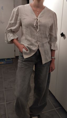 Leinen Bluse Gr. 38