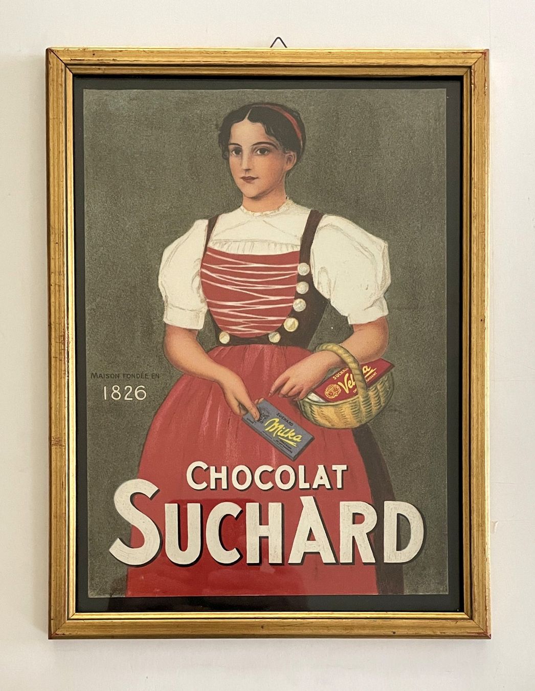Grafiken & Lithographien: Suchard - Gerahmtes Plakat/ Affiche encadrée 1925 – Gebraucht aus Savagnier von Ne2065