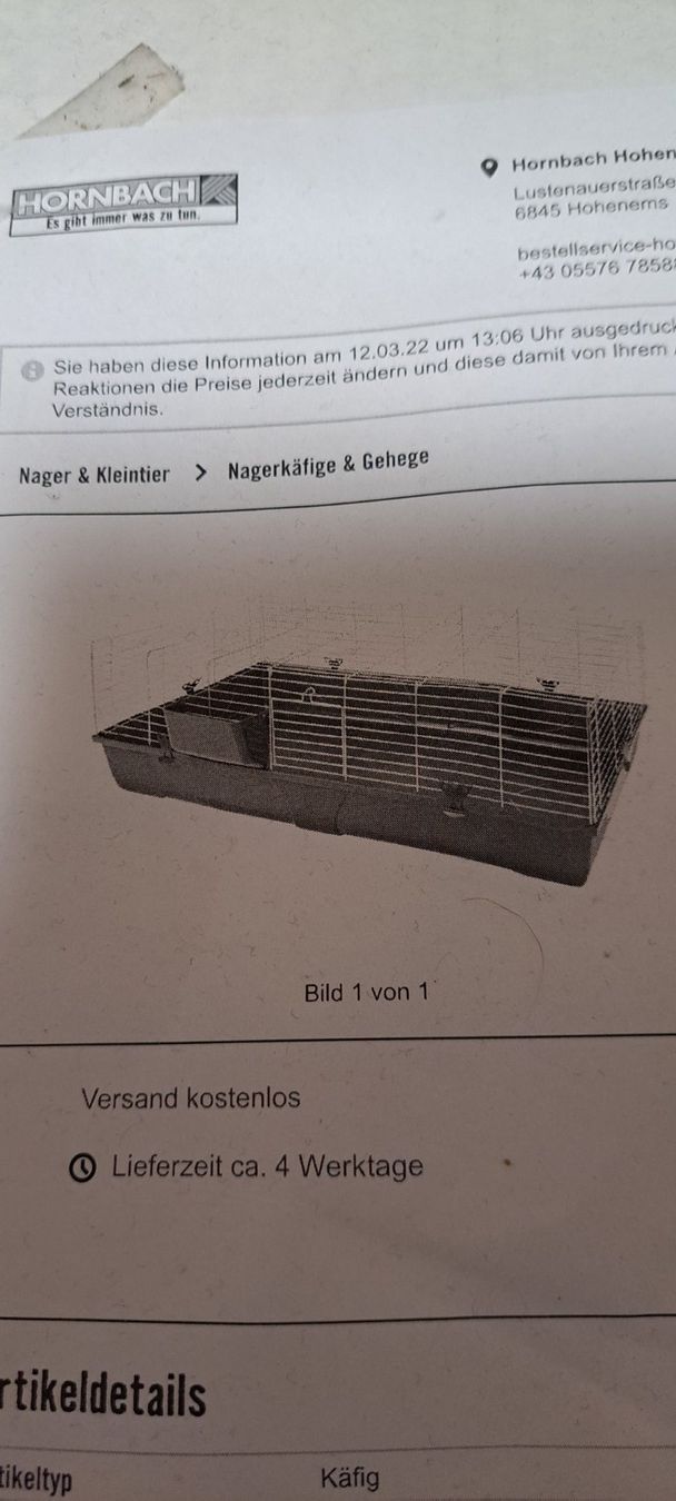 Gabbie, trasporto & Sicurezza: Käfig Nagerkäfig – Nuovo e nell'imballaggio originale da Rheineck venduto da einstein12