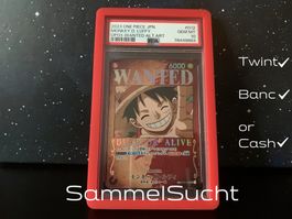 One Piece MONKEY D. LUFFY PSA 10 WANTED ALTERNATE ART #012