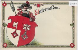 Wappen Unterwalden - Litho