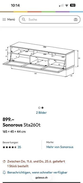 TV Möbel: Sonorous TV Möbel – Gebraucht aus Zürich von Tschem 3