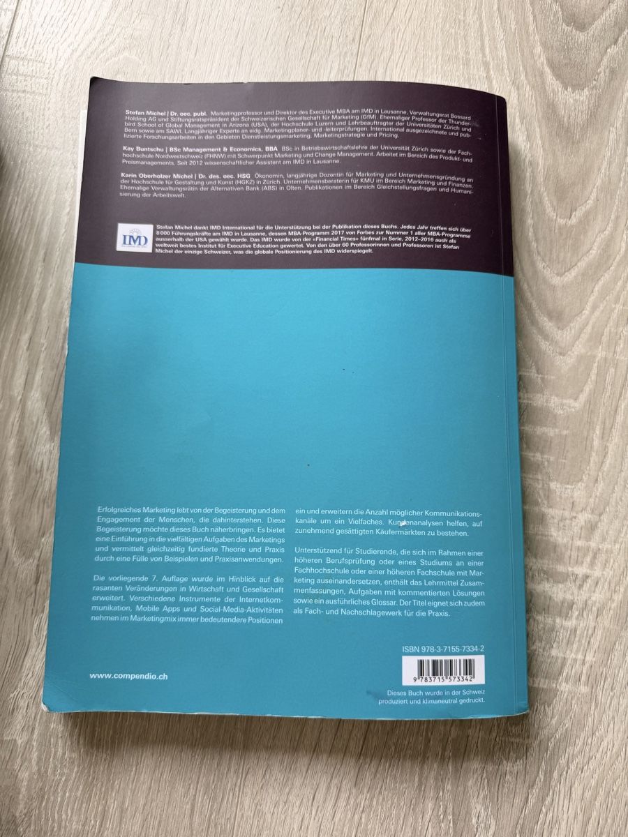 Libri: Marketing: Eine praxisorientierte Einfürung – Usato da Nussbaumen AG venduto da nad_lq9s 3