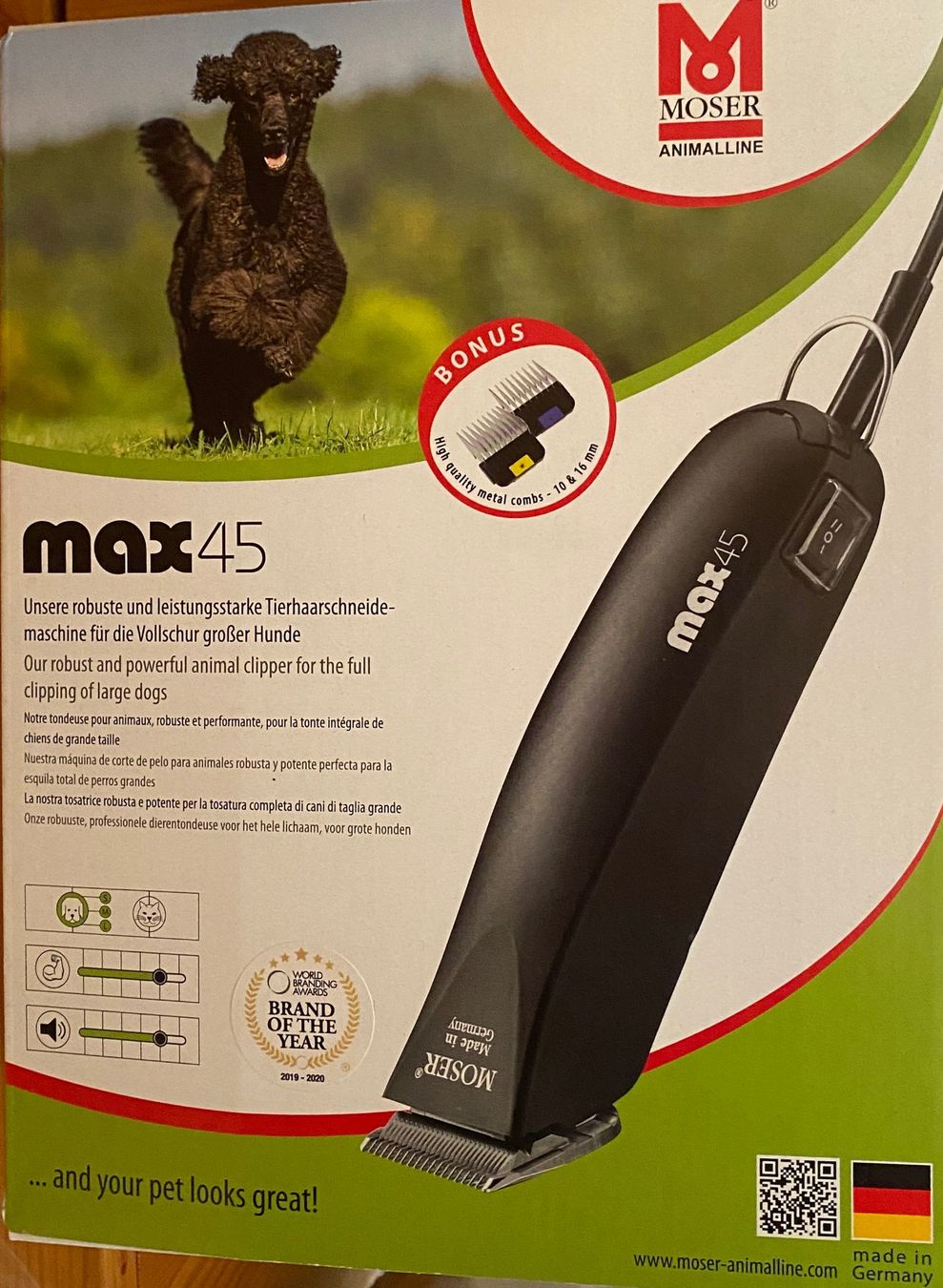 Wahl Prodotti per la cura & articoli per la pulizia: Tierhaar-Schneidemaschine MOSER max45 – Nuovo (secondo la descrizione) da Benglen venduto da rumas 2