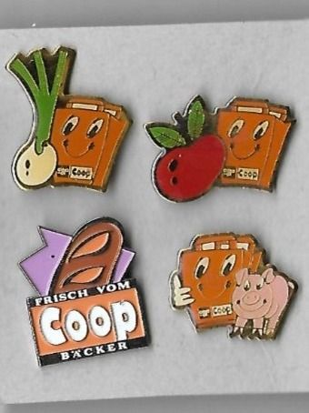 Placchette & Badge: Coop, 4  PINS – Usato da Zürich venduto da t24_de