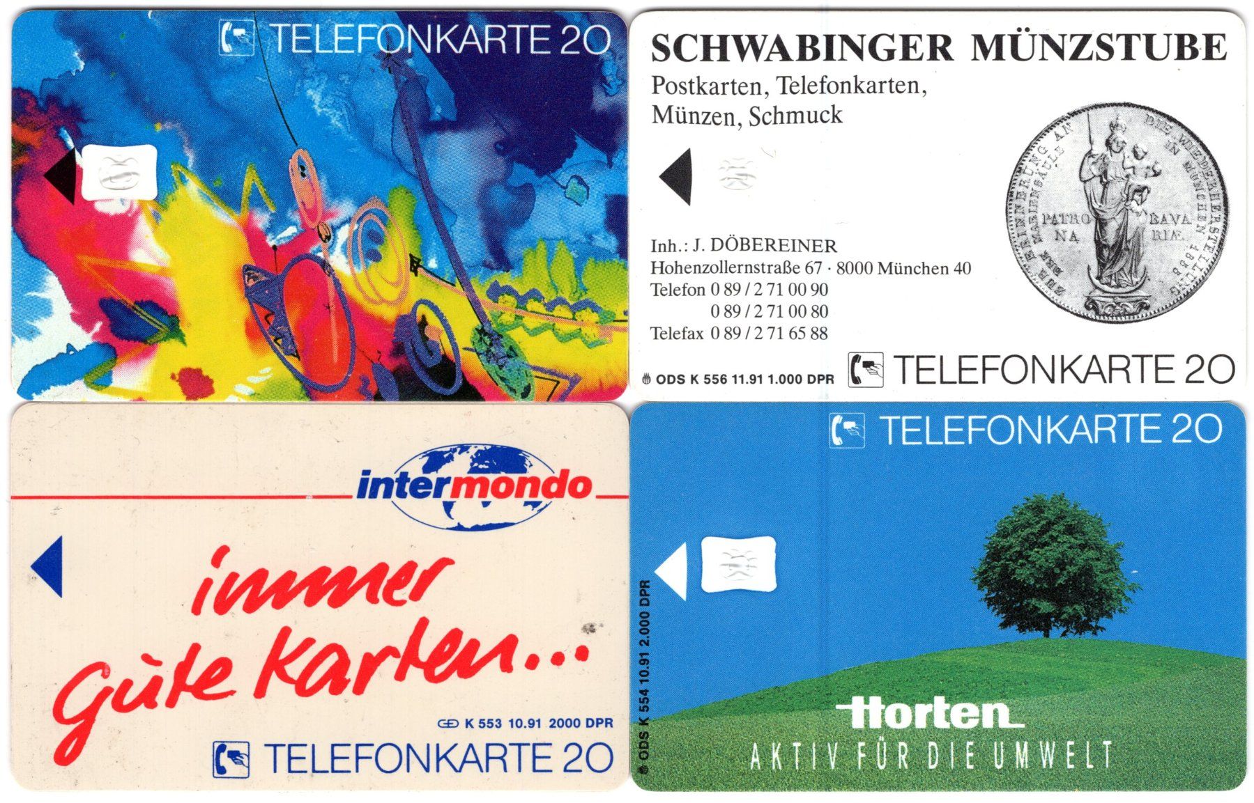 Schede telefoniche: 4 Dummy Telefonkarten aus Deutschland – Usato da Eglisau venduto da Chperfins 1