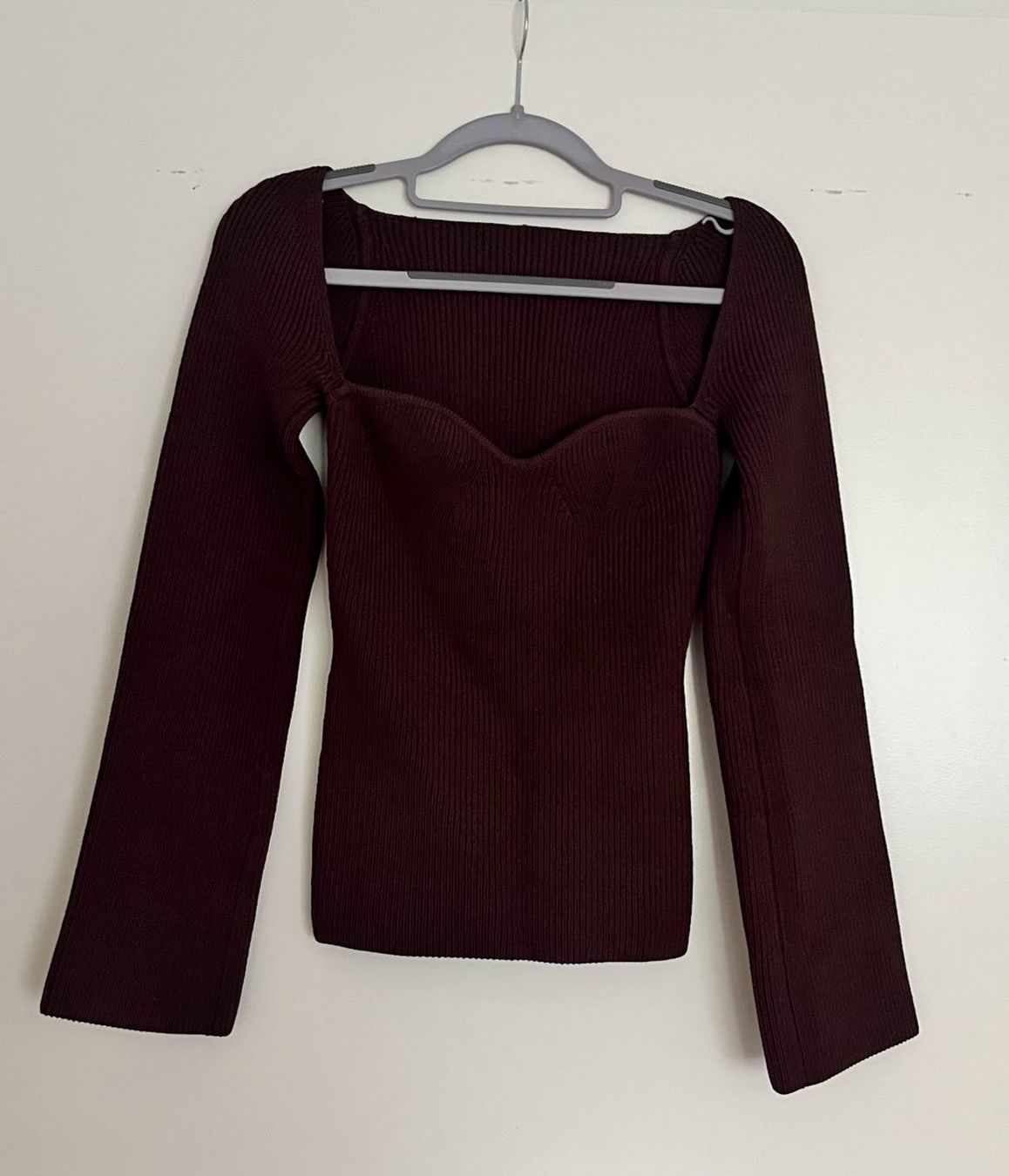 Top: Pixie Market Bustier-Stricktop in Schokobraun – Usato da Kilchberg ZH venduto da sentiera 4
