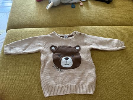 Kinder Pullover Bär Gr 74 Neuwertig, warm für Herbst 🍁