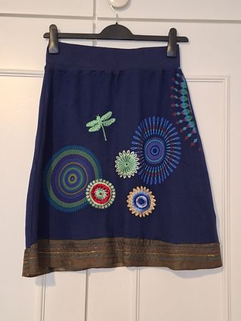 Jupe Desigual brodée bohème taille S