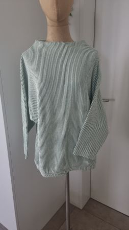 OPUS Sweat Damen Gr. 40 gestreift grün/offwihte 🥰.