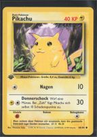 POKÉMON / Pikachu / Base Set 1st Edition 1999 🇩🇪 / 1Fr.!