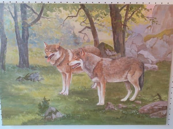Dipinti: Kurti "2 Schäferhunde" Gemälde – Usato da Zürich venduto da Galerie-Kunst