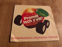 Vintage Promill isch z‘vill Abziehbild / Sticker