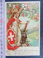 HÜBSCHE HELVETIA 1901 ARMEE SCHWEIZ GEL.AB DEGERSHEIM AK