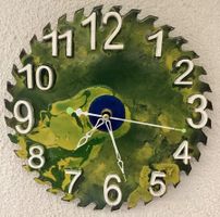 Upcycling Uhr aus Sägeblatt, Handmade, Durchmesser 25cm